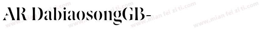 AR DabiaosongGB字体转换